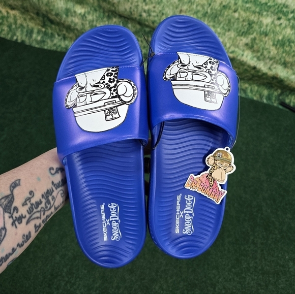 Sketchers x Snoop Dogg | Low Sliders Dr.Bombay Recovery Slides -NWT! main image 12